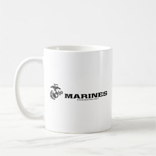 USMC-Logo mit schwarzen Logos Kaffeetasse