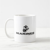 USMC-Logo mit schwarzen Logos Kaffeetasse (Links)
