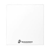 USMC-Logo mit schwarzen Logos Notizblock (Vorderseite)