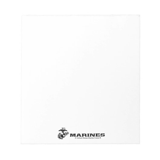 USMC-Logo mit schwarzen Logos Notizblock (Vorderseite)