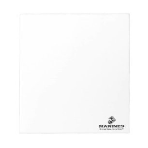 USMC-Logo mit schwarzen Logos Notizblock
