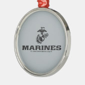 USMC-Logo mit schwarzen Logos Ornament Aus Metall (Links)