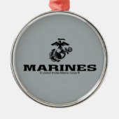 USMC-Logo mit schwarzen Logos Ornament Aus Metall (Vorne)