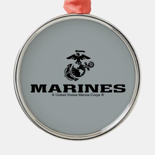 USMC-Logo mit schwarzen Logos Ornament Aus Metall (Vorne)