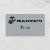 USMC-Logo mit schwarzen Logos Platzkarte (Vorderseite)
