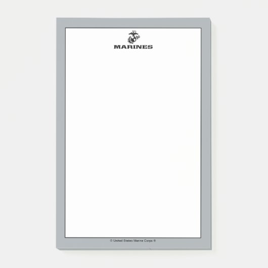 USMC-Logo mit schwarzen Logos Post-it Klebezettel (Vorderseite)