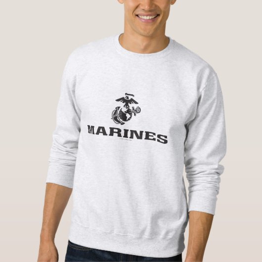 USMC-Logo mit schwarzen Logos Sweatshirt (Vorderseite)