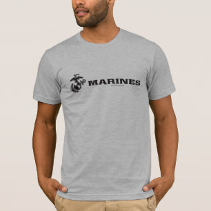 USMC-Logo mit schwarzen Logos T-Shirt