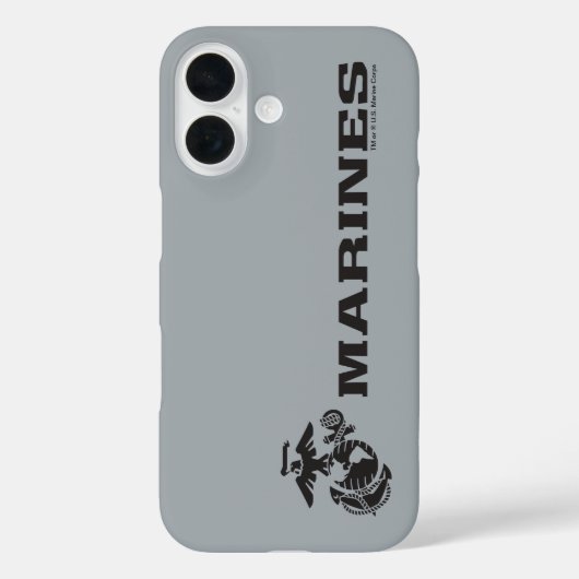 USMC Logo - Schwarz Case-Mate iPhone Hülle (Rückseite)