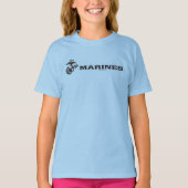 USMC Logo - Schwarz T-Shirt (Vorderseite)