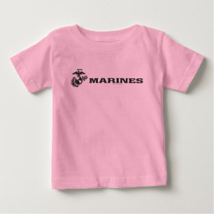 Usmc-Logo - Schwarzes Baby T-shirt
