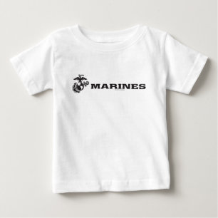 Usmc-Logo - Schwarzes Baby T-shirt
