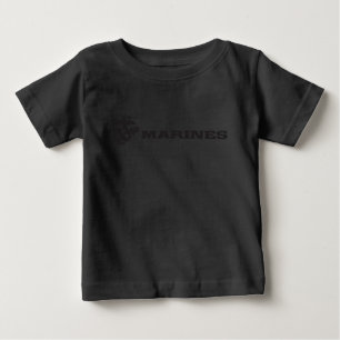 Usmc-Logo - Schwarzes Baby T-shirt