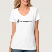 Usmc-Logo - Schwarzes T-Shirt (Vorderseite)