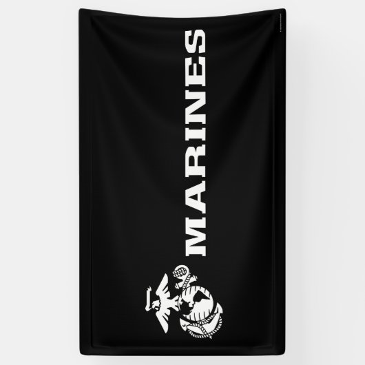 USMC-Logo - Weiß Banner (Vertikal)