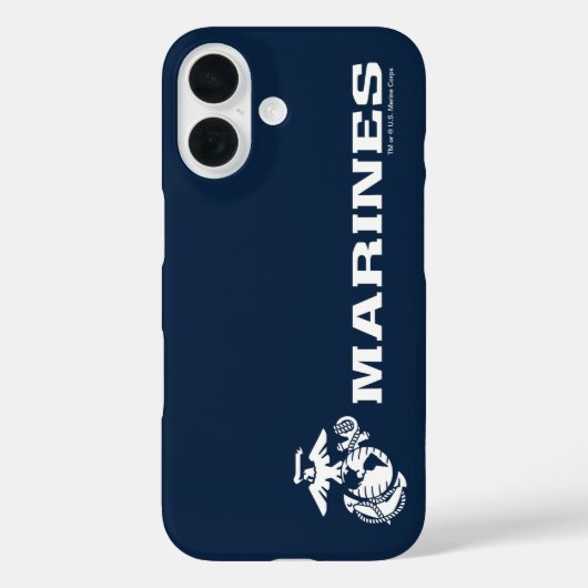 USMC-Logo - Weiß Case-Mate iPhone Hülle (Rückseite)