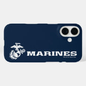 USMC-Logo - Weiß Case-Mate iPhone Hülle (Rückseite (Horizontal))