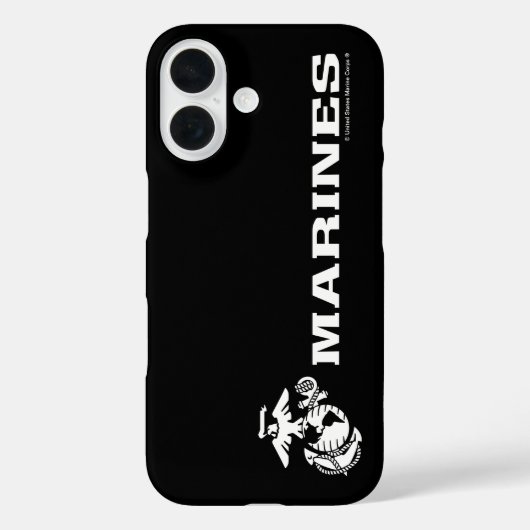 USMC-Logo - Weiß Case-Mate iPhone Hülle (Rückseite)