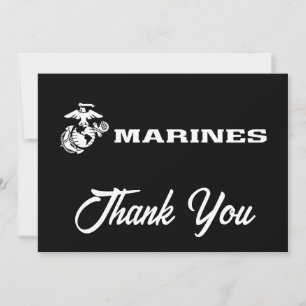 USMC-Logo - Weiß Dankeskarte