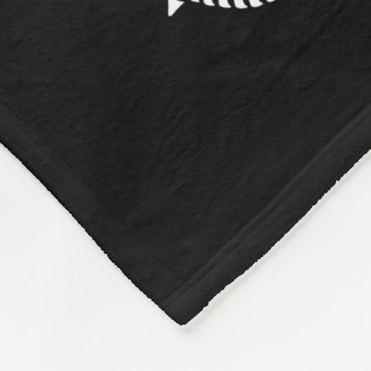 USMC-Logo - Weiß Fleecedecke (Ecke)