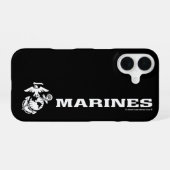 USMC-Logo - Weiß iPhone 16 Hülle (Rückseite (Horizontal))