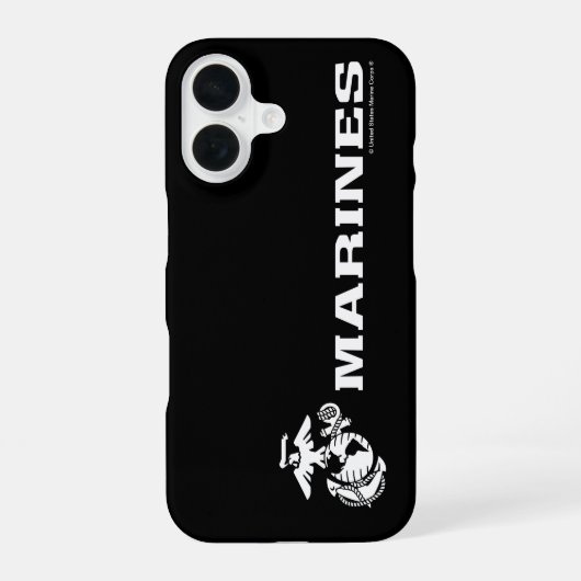 USMC-Logo - Weiß iPhone 16 Hülle (Rückseite)