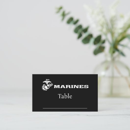 USMC-Logo - Weiß Platzkarte (Stehend Vorderseite)
