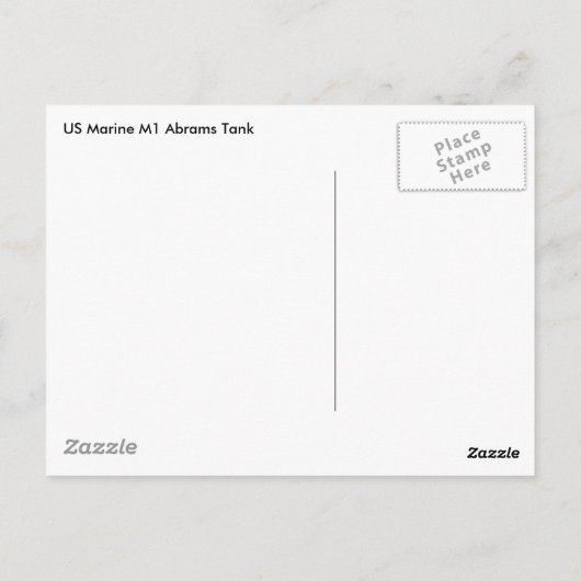 USMC M1 Abrams Postkarte (Rückseite)