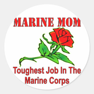 Usmc-MarineMama-stärkster Job im Marinekorps Runder Aufkleber