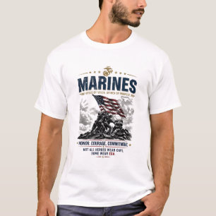 USMC Marines Geschmiedet Durch Tapferkeit Amerikan T-Shirt