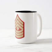 USMC Master Sergeant Dienstgradabzeichen Kaffeetas Zweifarbige Tasse (VorderseiteRechts)