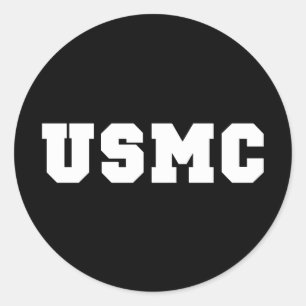 USMC [mutiger Text] Runder Aufkleber