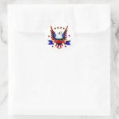 USMC Old School Red White & Blue Eagle Tattoo Runder Aufkleber (Tasche)