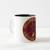 USMC Once a Drill Instructor Matte Black Ceramic C Zweifarbige Tasse (Vorderseite Links)