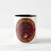 USMC Once a Drill Instructor Matte Black Ceramic C Zweifarbige Tasse (Mittel)