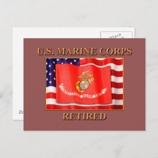 USMC Postcard Postkarte (Vorne/Hinten)