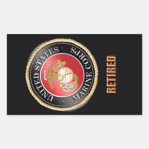 USMC Rectangle Stickers
