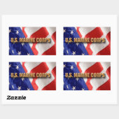 USMC Rectangle Stickers (Blatt)