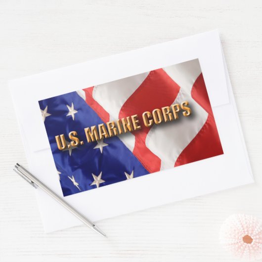 USMC Rectangle Stickers (Umschlag)
