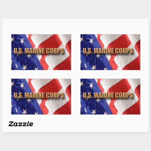 USMC Rectangle Stickers (Blatt)