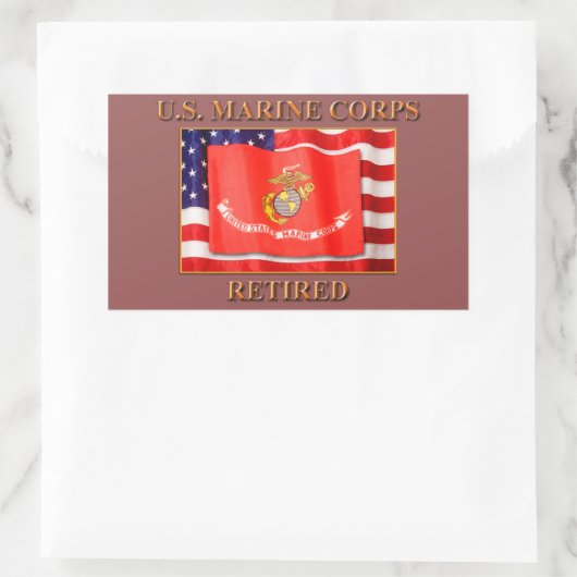 USMC Remüde Rectangle Stickers (Tasche)