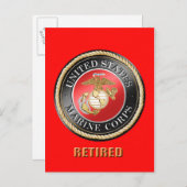 USMC Remüder Postkarte (Vorne/Hinten)