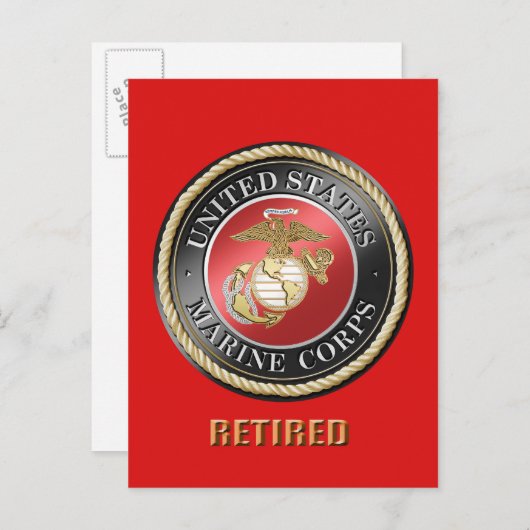 USMC Remüder Postkarte (Vorne/Hinten)