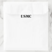USMC [Schablonentext] Runder Aufkleber (Tasche)