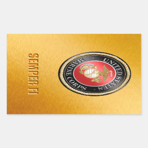 USMC Semper FI-Aufkleber Rechteckiger Aufkleber