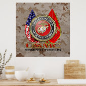 USMC Semper Fi [Special Edition] [3D] Poster (Küche)