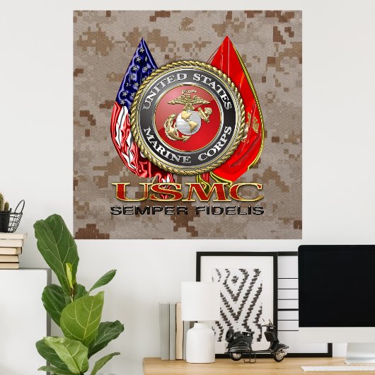 USMC Semper Fi [Special Edition] [3D] Poster (Heimbüro)