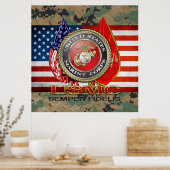 USMC Semper Fi [Special Edition] [3D] Poster (Küche)