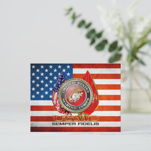 USMC Semper Fi [Special Edition] [3D] Postkarte (Stehend Vorderseite)