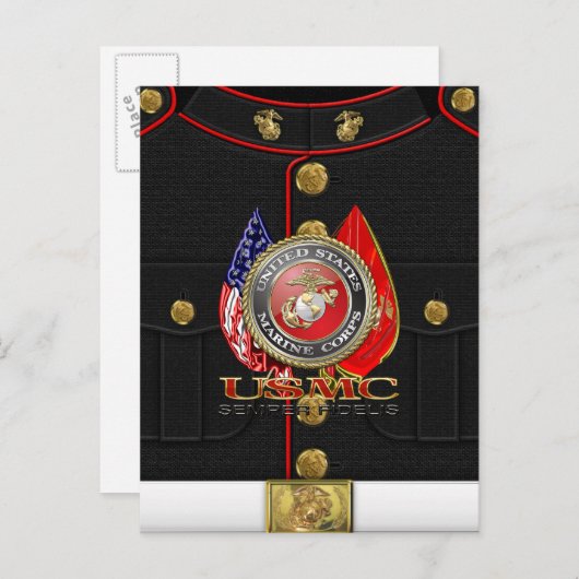 USMC Semper Fi [Special Edition] [3D] Postkarte (Vorne/Hinten)
